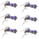 Fat Albert Purple Foam Body Grasshopper Fly - 6 Flies Hook Size 10
