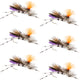 Feth Hopper Purple - Foam Grasshopper Fly Pattern - 6 Flies Size 10