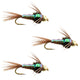 3 Pack Barbless Bead Head Flashback Pheasant Tail Nymph Flies Hook Size 12