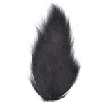 Medium black, red, and orange bucktail feathers for fly tying, perfect for streamers and tube flies from The Fly Fishing Place.
