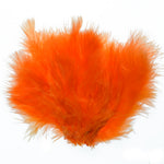 Orange Woolly Bugger Marabou feathers for fly tying, 1/8 ounce, ideal for creating realistic fishing flies.
