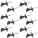 Goddard Caddis Black Dry Fly - 12 Flies Hook Size 16