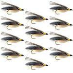 Set of 12 Gray Ghost Classic streamer flies for trout fishing, size 4 wet flies by The Fly Fishing Place.