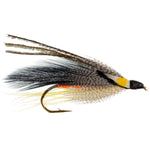 Set of six Gray Ghost Classic Streamer Flies for trout fishing, size 4 hooks, featuring realistic gray and white streamer patterns.