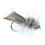 Hemingway Caddis dry fly set with six size 16 trout dry flies featuring realistic Caddis insect pattern and hooks.