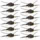 Gold Bead Kaufmann's Black Stone Fly with Rubber Legs - Stonefly Wet Fly - 1 Dozen Flies Hook Size 4