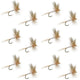Light Cahill Classic Trout Dry Fly Fishing Fly - 1 Dozen Flies Size 16