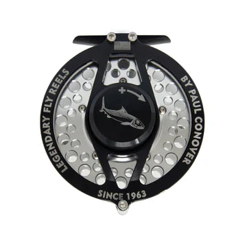 Clouser's Fly Shop Legendary SDA 8 Bonefish Supreme reel for left-hand retrieve, featuring a sleek design and durable construction.