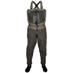 Wet suit with suspenders on a white background
