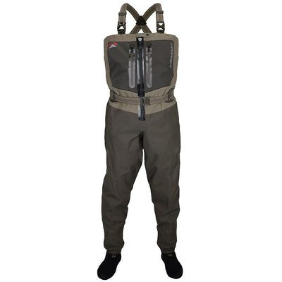 Wet suit with suspenders on a white background