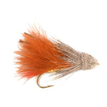 Brown Marabou Muddler Minnow streamer fly for trout, size 4, featuring soft marabou feathers, popular for fly fishing.