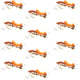 Moorish Hopper Brown Tan Foam Body Grasshopper Fly - 1 Dozen Flies Hook Size 10