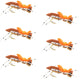 Moorish Hopper Brown Tan Foam Body Grasshopper Fly - 6 Flies Hook Size 10