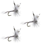 Three Mosquito Classic Trout Dry Flies by The Fly Fishing Place, size 14, with realistic insect details for fly fishing.