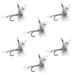 Set of 6 Mosquito Classic Trout Dry Flies in size 18, realistic imitation fishing flies for trout fishing by The Fly Fishing Place