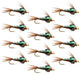 Bead Head Flash Back Pheasant Tail Nymph 1 Dozen Fly Fishing Flies  Size 18