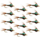 Bead Head Flash Back Pheasant Tail Nymph 1 Dozen Fly Fishing Flies  Size 10