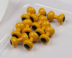 Painted lead eyes for fishing lures, featuring durable construction and realistic detail, by Clouser's Fly Shop.
