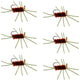 Barbless Pat's Rubber Legs Tungsten Bead Jigged Brown Euro Nymph  - Set of 6 Flies Hook Size 10