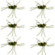 Barbless Pat's Rubber Legs Tungsten Bead Jigged  Olive/Black Euro Nymph  - Set of 6 Flies Hook Size 10