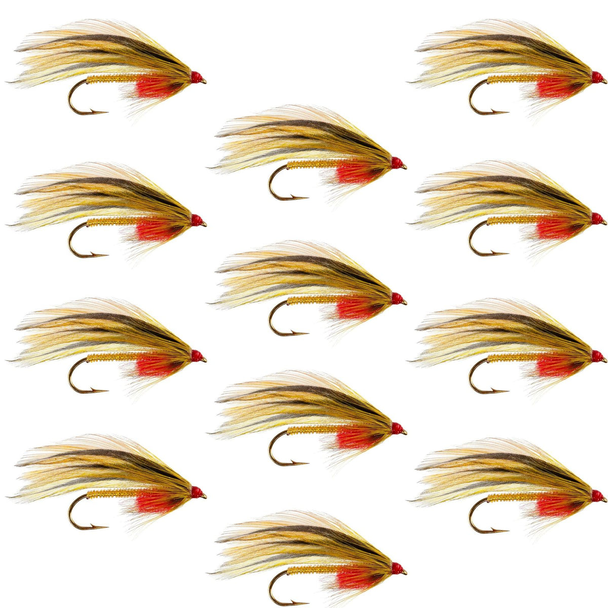 Set of 12 Platte River Special Classic Streamer Flies for trout, size 4, wet flies by The Fly Fishing Place for fly fishing.