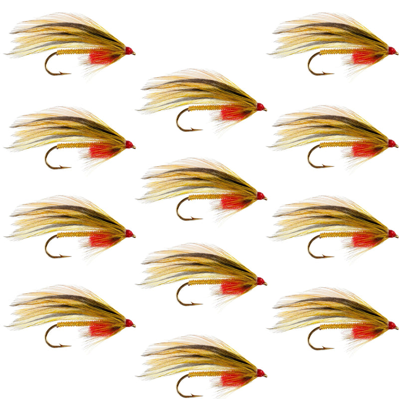 Set of 12 Platte River Special Classic Streamer Flies for trout, size 4, wet flies by The Fly Fishing Place for fly fishing.