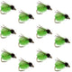 LaFontaine Bright Green Deep Sparkle Caddis Pupa - 1 Dozen Flies Hook Size 14
