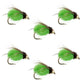 Bead Head LaFontaine Bright Green Deep Sparkle Caddis Pupa - 6 Flies Hook Size 14