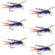 Bead Head Purple Batman Rubber Legs Nymph Fly - 6 Flies Hook Size 10