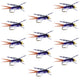 Bead Head Purple Batman Rubber Legs Nymph Fly - 12 Flies Hook Size 16