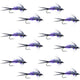 Double Bead Purple Psycho Prince Nymph Fly Fishing Flies - 1 Dozen Flies Hook Size 8