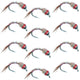 Bead Head Rainbow Warrior Nymph Fly Fishing Flies One Dozen Hook Size 14