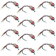 Bead Head Rainbow Warrior Nymph Fly Fishing Flies One Dozen Hook Size 18