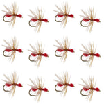 Red Fur Flying Ant Terrestrial Trout Dry Fly - 1 Dozen Flies Hook Size 14