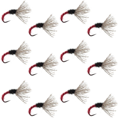 Red Zebra Sakasa Kebari tenkara nymph fly set with 12 size 16 flies for fly fishing, by The Fly Fishing Place.