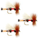 3 Pack Royal Trude Classic Hair Wing Dry Fly - Hook Size 16