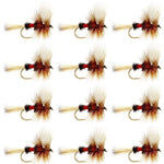 Royal Wulff Classic Trout Dry Fly set of 12 size 14 fishing flies, designed for trout dry fly fishing by The Fly Fishing Place