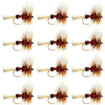 Royal Wulff Classic Trout Dry Flies set of 12 size 8, realistic fishing flies for trout fishing by The Fly Fishing Place