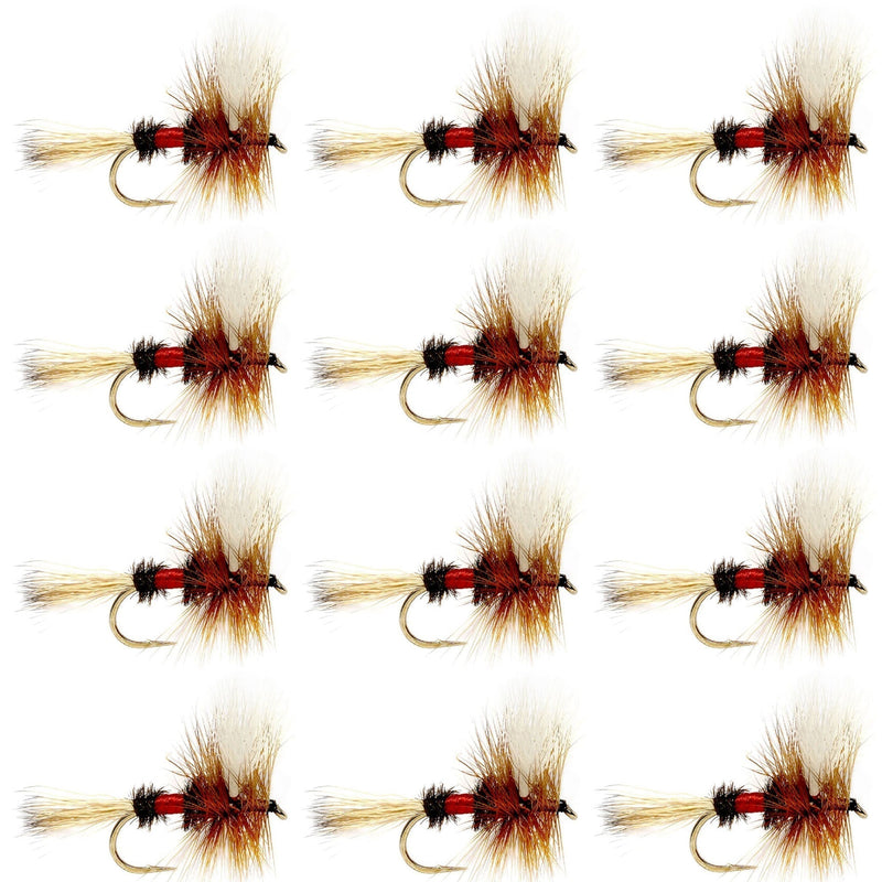 Royal Wulff Classic Trout Dry Flies set of 12 size 16, fishing flies for trout fishing, from The Fly Fishing Place