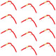 San Juan Double Bead Power Worm Red V-Rib - 1 Dozen Nymph Flies Hook Size 12