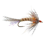 Three orange Shakey Bealy fall soft hackle wet flies for trout fishing, hook size 10, from The Fly Fishing Place.