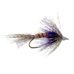 Purple Shakey Bealy Fall Soft Hackle Wet Fly for trout, size 10, shown with detailed feather hackle and hook.