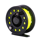 Silvertip Discovery 5/6 fly reel by Jackson Hole Fly Company, pre-spooled beginner reel for freshwater fly fishing.