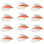 Soft Hackle Partridge and Orange Fly Fishing Wet Flies -1 Dozen  Flies Hook Size 16