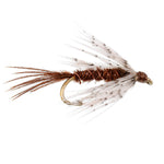 Three soft hackle Partridge and Pheasant Tail wet flies for trout fishing with hooks in size 12, featuring natural feather detailing.