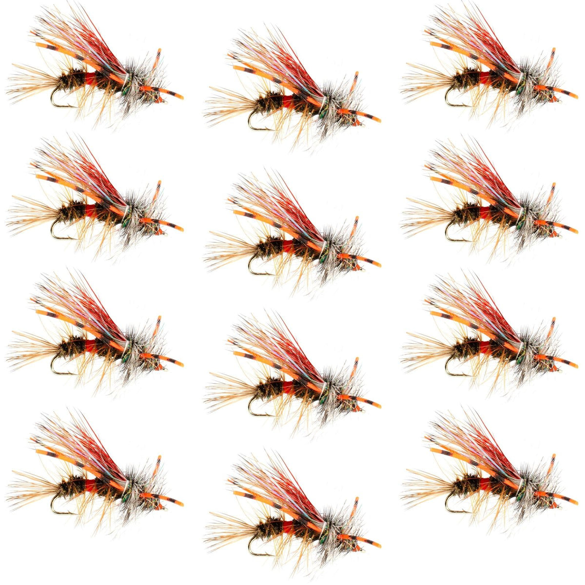 Kaufmann's Royal Crystal Stimulator Rubber Legs Dry Fly - 1 Dozen Flies Hook Size 12