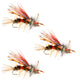 3 Pack Kaufmann's Royal Crystal Stimulator Rubber Legs Dry Fly - Hook Size 8