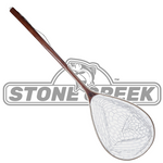 Stone Creek™ Rubber "Ghost" Net with long handle, used for fishing or netting fish, featuring the Stone Creek Outfitters logo.