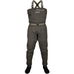 Waders with a belt and suspenders on a white background