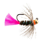 Tungsten bead Czech nymph fly for trout fishing, size 14, gold color, part of The Fly Fishing Place's wet fly collection.